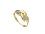 Gold k9 ring with white zirkons (S258431)